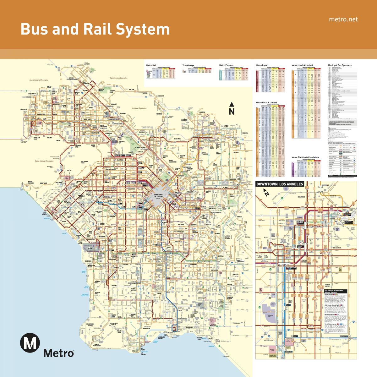 Los Angeles transportkaart
